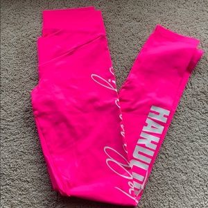Pink athletic leggings